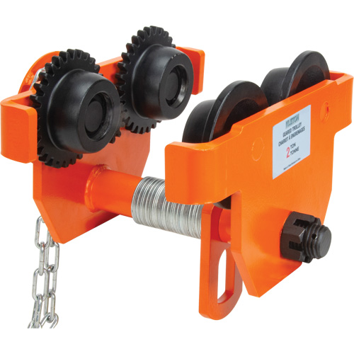 Adjustable Trolley with Safety Plates, 6000 lbs. (3 tons) Capacity, 3-15/16" - 5-14/16" Groupe Belzile Dickner