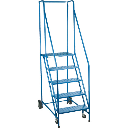 CSA-Certified Rolling Step Ladder, 5 Steps, 22" Step Width, 46" Platform Height, Steel Groupe Belzile Dickner