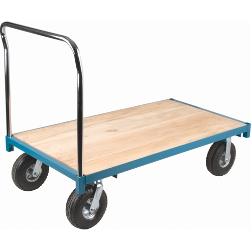 Chariot &agrave; plateforme robuste, 60" lo x 30" la, Capacit&eacute; de 1200 lb, Roues en Pneumatique Groupe Belzile Dickner