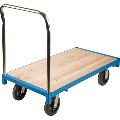 Chariot &agrave; plateforme robuste, 48" lo x 24" la, Capacit&eacute; de 2000 lb, Roues en Caoutchouc Groupe Belzile Dickner
