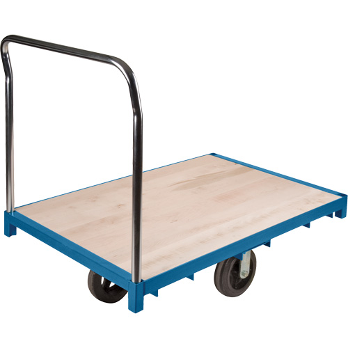 Chariot &agrave; plateforme robuste, 48" lo x 24" la x Capacit&eacute; 2000 lb, Roues en Caoutchouc Groupe Belzile Dickner