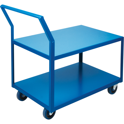Heavy-Duty Low Profile Shop Carts, 2 Tiers, 18" W x 30" D x 40" H, 1200 lbs. Cap. Groupe Belzile Dickner
