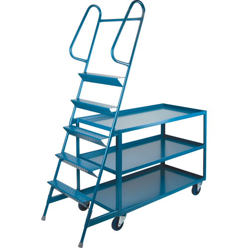 Stock Picking Carts, Steel, 24" W x 64" D, 3 Shelves, 1200 lbs. Capacity Groupe Belzile Dickner