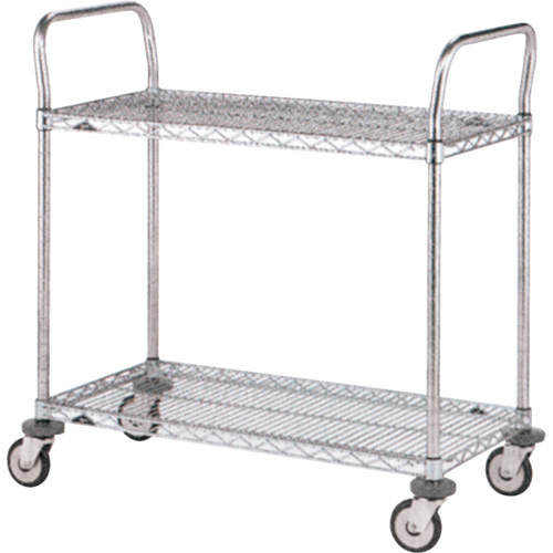 Chariots utilitaires standards, Acier inoxydable, 24" x 39" x 24", Capacit&eacute; 500 lb Groupe Belzile Dickner