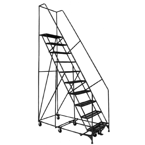 All Directional Ladders, 11 Steps, 14" Step Width, 110" Platform Height, Steel Groupe Belzile Dickner
