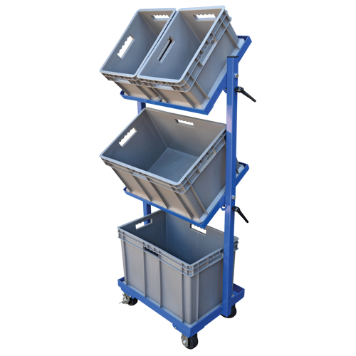 Stock Cart, Steel, 30-11/16" W x 19-1/4" D, 3 Shelves, 300 lbs. Capacity Groupe Belzile Dickner
