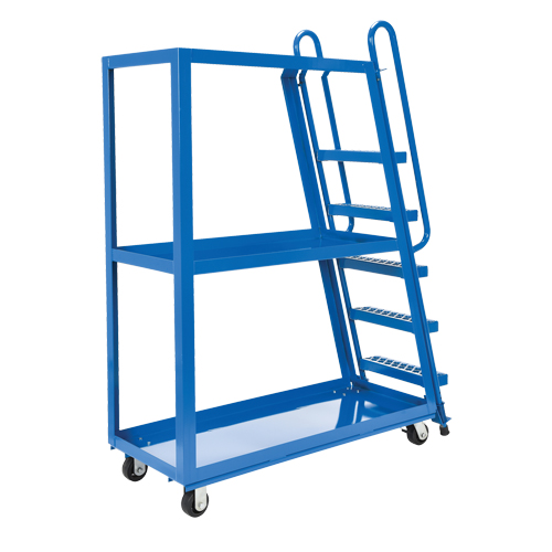 Stock Picking Cart, Steel, 21-7/8" W x 56-1/8" D, 3 Shelves, 1000 lbs. Capacity Groupe Belzile Dickner