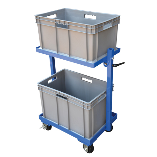 Stock Cart, Steel, 30-11/16" W x 19-1/4" D, 2 Shelves, 200 lbs. Capacity Groupe Belzile Dickner