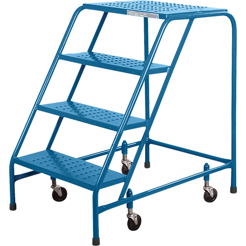 CSA Rolling Step Ladder, 4 Steps, 22" Step Width, 37" Platform Height, Steel Groupe Belzile Dickner