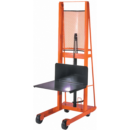 Hydraulic Platform Lift Stacker, Foot Pump Operated, 1000 lbs. Capacity, 80" Max Lift Groupe Belzile Dickner