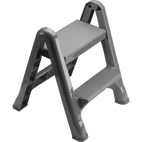 Folding Step Stool, 2 Steps, 19-1/2" x 20-1/2" x 22-3/4" High Groupe Belzile Dickner