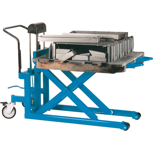 Chariots/tables hydrauliques de lev&eacute;e &agrave; ciseaux pour palettes, 42-1/2" lo x 27" la, Acier, Capacit&eacute; de 2200 lb Groupe Belzile Dickner