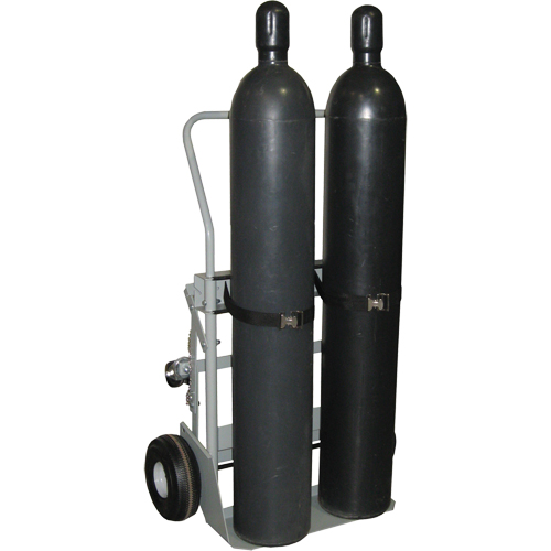 Four-Wheel Cylinder Hand Trucks, Pneumatic Wheels, 28" W x 6" L Base, 1000 lbs. Groupe Belzile Dickner