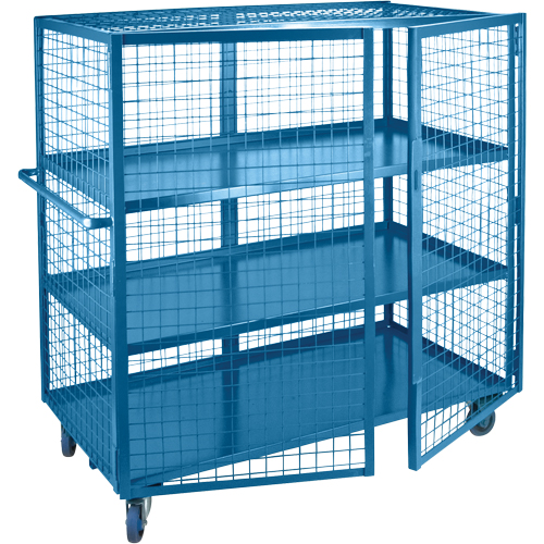 Wire Mesh Truck, 3 Tiers, 39" L x 26" W x 62.5" H, 1200 lbs. Cap. Groupe Belzile Dickner