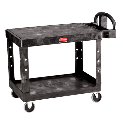 Flat Shelf Heavy Duty Utility Cart - 4525-00, 2 Tiers, 25-7/8" x 33-3/10" x 43-9/10", 500 lbs. Capacity Groupe Belzile Dickner