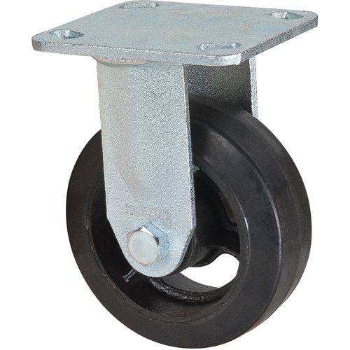 Roulette moul&eacute;, Fixe, 5" (127 mm), Caoutchouc, 440 lb (199 kg) Groupe Belzile Dickner
