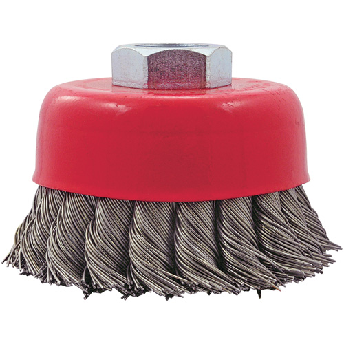 CK3201T Knotted Twist Wire Cup Brush, 3" Dia. x 5/8"-11 Arbor Groupe Belzile Dickner