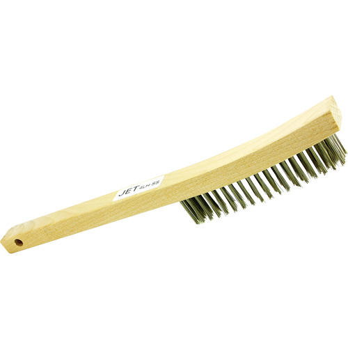 Brosse m&eacute;tallique &agrave; poils longs &agrave; quatre rang&eacute;es et manche long 4LHSS, Acier inoxydable, 4 x 19 rangs de fils, Longueur 13-3/4" Groupe Belzile Dickner
