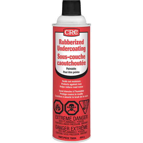 Rubberized Spray Undercoating, 16 oz./454 g/473 ml, Aerosol Can, Black Groupe Belzile Dickner