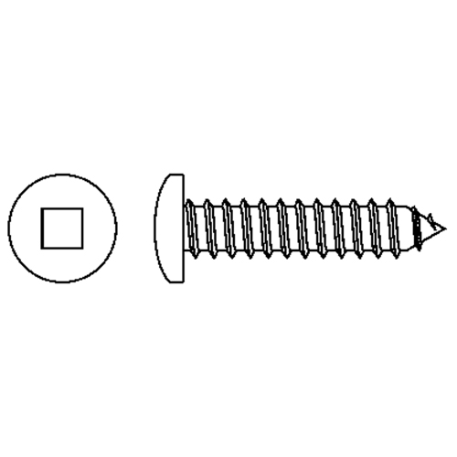 Vis taraudeuses &agrave; t&ecirc;te cylindrique, 12 mm x 3/4" lo, Zingu&eacute; Groupe Belzile Dickner