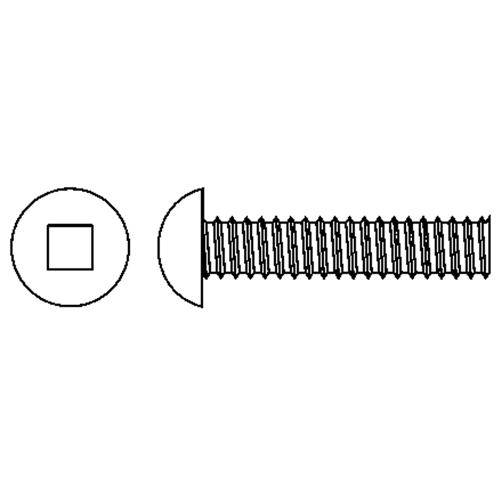 Vis m&eacute;caniques &agrave; t&ecirc;te ronde, #8-32 x 1-3/4" lo, Zingu&eacute; Groupe Belzile Dickner