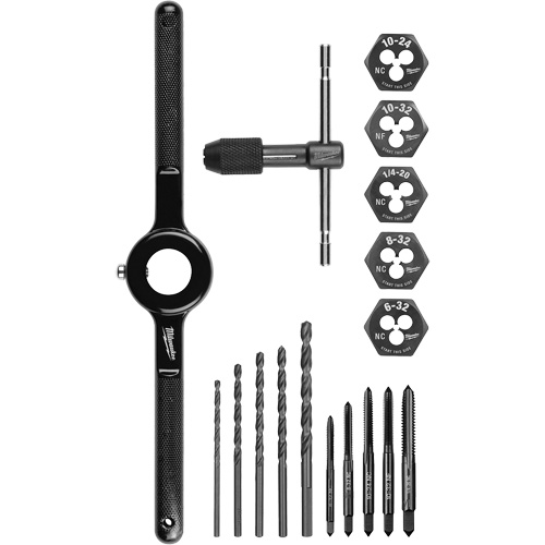 Jeu de tarauds et fili&egrave;res, 17 Morceaux Groupe Belzile Dickner