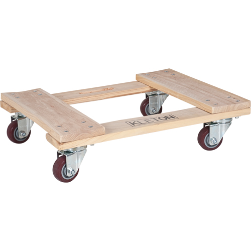 Hardwood Dolly, Polyurethane Wheels, 900 lbs. Capacity, 18" W x 24" D x 7" H Groupe Belzile Dickner