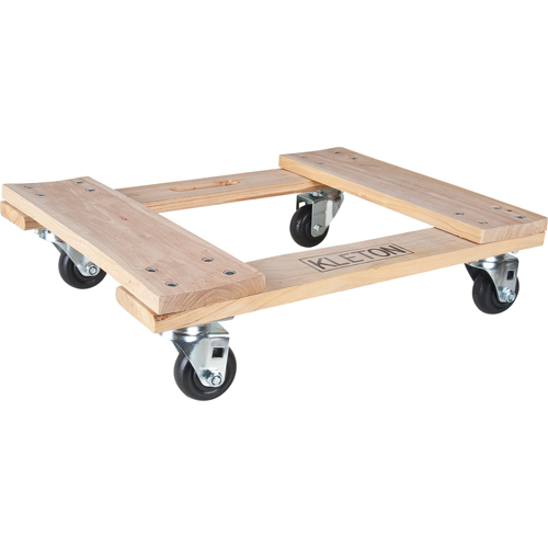 Hardwood Dolly, Polyolefin Wheels, 1000 lbs. Capacity, 18" W x 24" D x 7" H Groupe Belzile Dickner