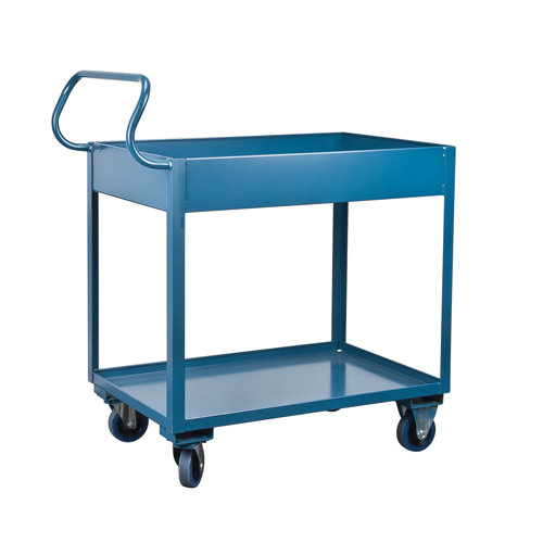 Deep Lipped Service Cart, 2 Tiers, 24" W x 47" H x 36" D, 1200 lbs. Capacity Groupe Belzile Dickner