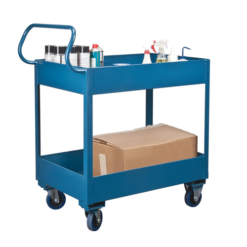 Chariots de service &agrave; bordure profonde, 2 Tiers, 24" la x 47" h x 36" p, Capacit&eacute; 1200 lb Groupe Belzile Dickner