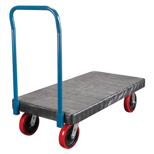 Plastic Platform Truck, 48" L x 24" W, 2500 lbs. Cap., Polyurethane Wheels Groupe Belzile Dickner