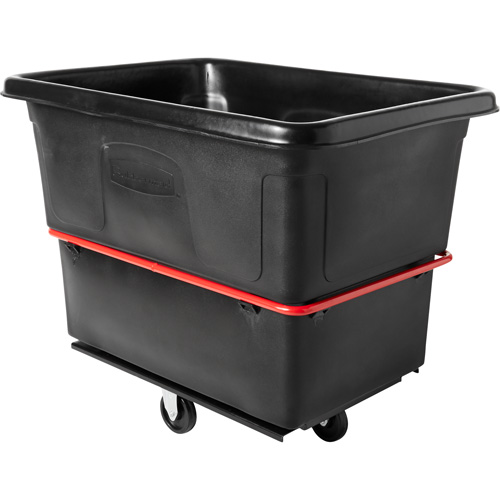 Heavy-Duty Utility Cube Truck, Black Recycled Plastic, 48-1/4" L x 34-1/8" W x 37-7/8" H, 20 cu. ft. Volume, 1200 lbs. Capacity Groupe Belzile Dickner