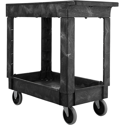 Flat Handle Utility Cart, 2 Tiers, 34" x 31-1/4" x 16", 500 lbs. Capacity Groupe Belzile Dickner