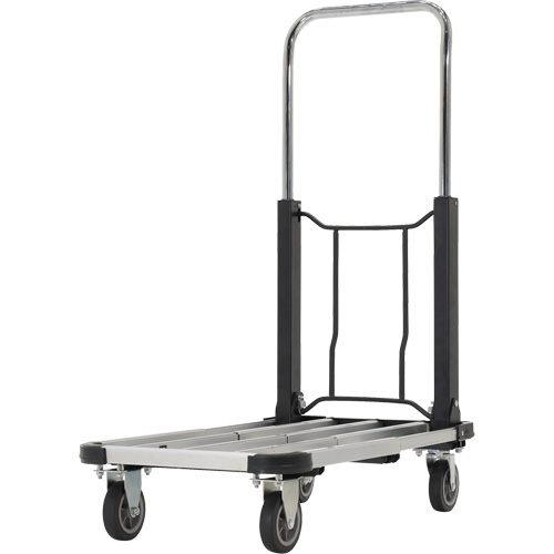 Chariot &agrave; plateforme repliable, Acier inoxydable, 300 lb, 28" lo x 16" la, Hauteur 33-1/2" Groupe Belzile Dickner