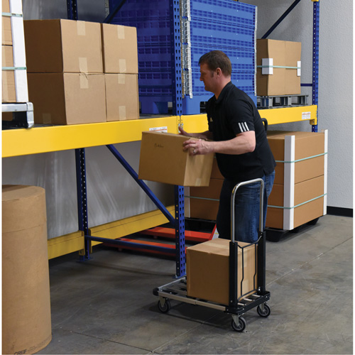 Chariot &agrave; plateforme repliable, Acier inoxydable, 300 lb, 28" lo x 16" la, Hauteur 33-1/2" Groupe Belzile Dickner