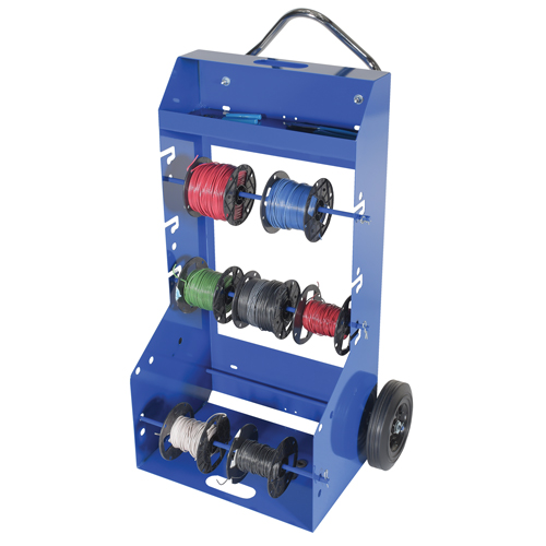Chariot portatif pour mat&eacute;riaux bobin&eacute;s, Acier, 4 Montants, 29" la x 47-5/16" h x 21-7/8" p, Capacit&eacute; de 300 lb Groupe Belzile Dickner