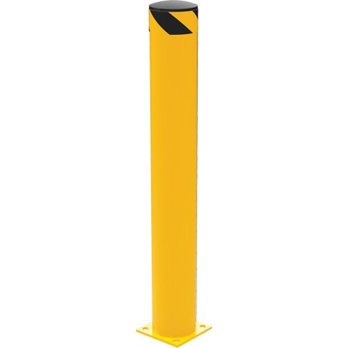 Safety Bollard, Steel, 48" H x 6.5" W, Yellow Groupe Belzile Dickner