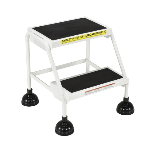 Stop-Step Ladders, 2 Steps, 16" Step Width, 18-9/16" Platform Height, Steel Groupe Belzile Dickner