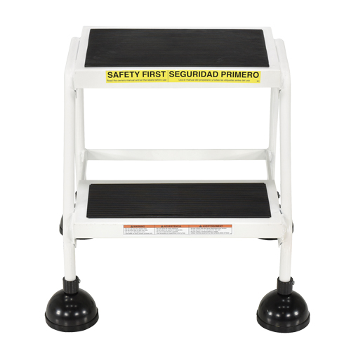Stop-Step Ladders, 2 Steps, 16" Step Width, 18-9/16" Platform Height, Steel Groupe Belzile Dickner