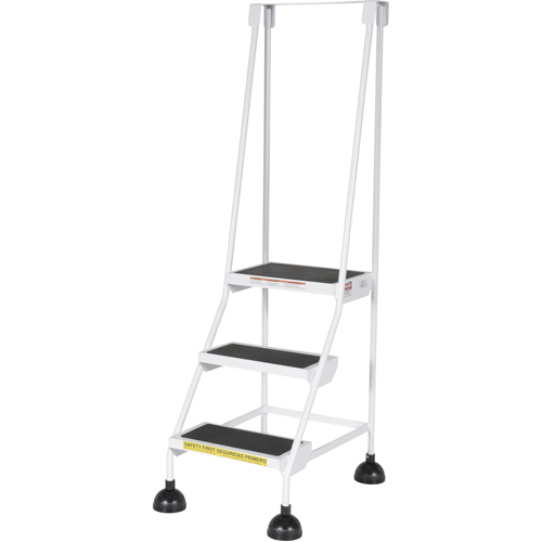 &eacute;chelles Stop-Step, 3 marches, Largeur de la marche 16", Hauteur de la plateforme 28-11/16", Acier Groupe Belzile Dickner