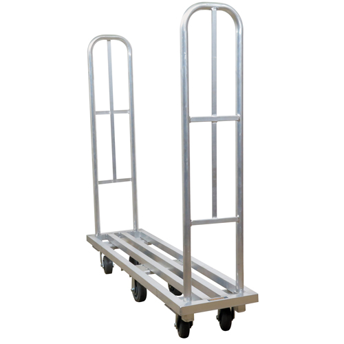 Aluminum U-Boat Platform Truck, 16" W x 63" L, 1322 lbs. Cap., Polyurethane Wheels Groupe Belzile Dickner