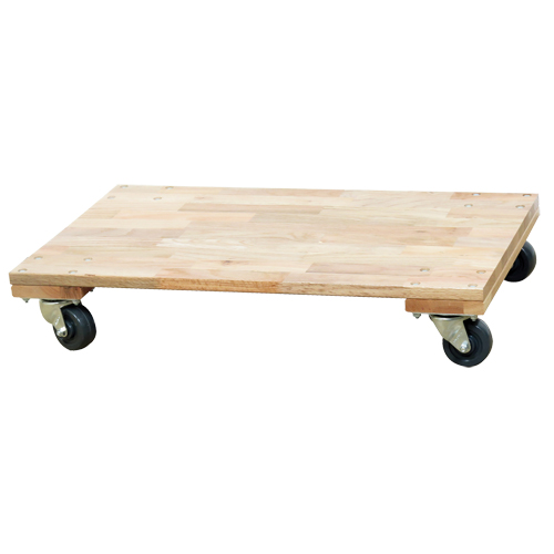 Solid Platform Wood Dolly, Rubber Wheels, 900 lbs. Capacity, 18" W x 30" D x 6" H Groupe Belzile Dickner