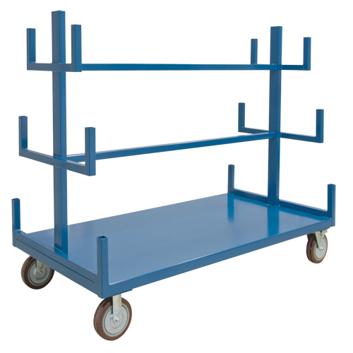 Mobile Pipe & Bar Rack, Steel, 48" W x 36" D x 60" H, 3000 lbs. Capacity Groupe Belzile Dickner