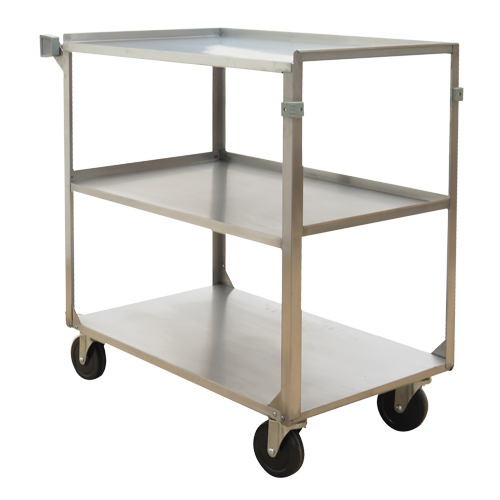 Shelf Carts, 3 Tiers, 21" W x 37-1/4" H x 35-1/8" D, 500 lbs. Capacity Groupe Belzile Dickner