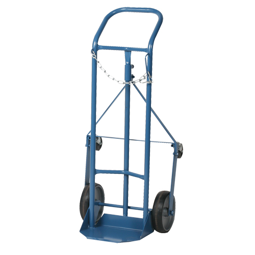 Professional Gas Cylinder Truck CC-1, Mold-on Rubber Wheels, 9" W x 7-1/4" L Base, 250 lbs. Groupe Belzile Dickner