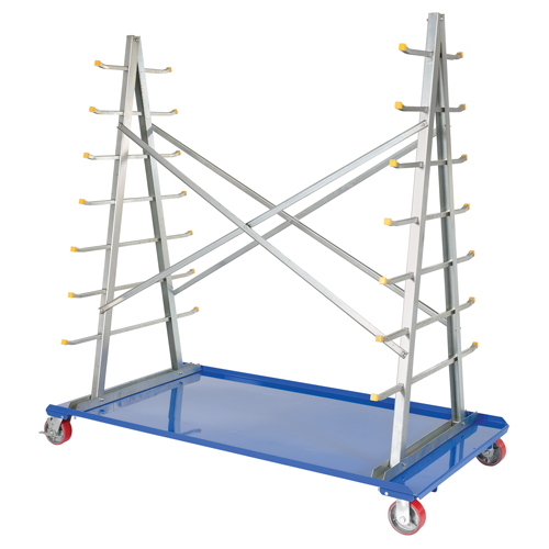 A-Frame Bar & Pipe Cart, Steel, 36-3/4" W x 73-3/4" D x 72-1/2" H, 2000 lbs. Capacity Groupe Belzile Dickner
