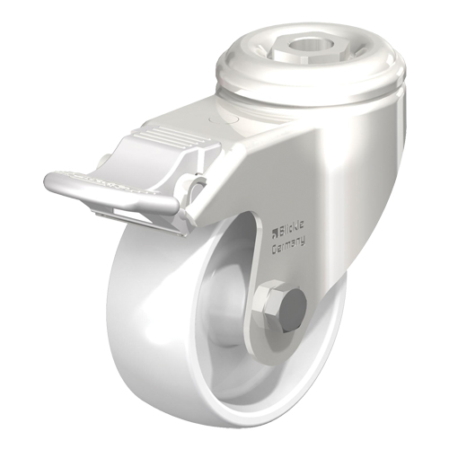 Roulette en nylon r&eacute;sistant aux chocs, Pivotant avec frein, Diam&egrave;tre 3-1/8" (79,5 mm), Capacit&eacute; 265 lb (120 kg) Groupe Belzile Dickner