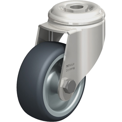 Roulette en &eacute;lastom&egrave;re thermoplastique acier inoxydable, Pivotant, Diam&egrave;tre 3-1/8" (79,5 mm), Capacit&eacute; 220 lb (100 kg) Groupe Belzile Dickner