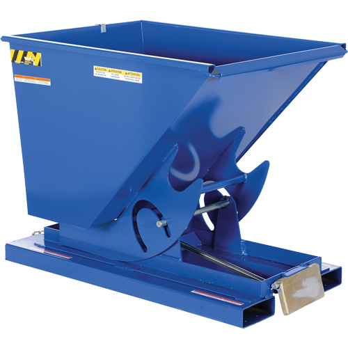 Self-Dumping Hopper, Steel, 1/2 cu.yd., Blue Groupe Belzile Dickner