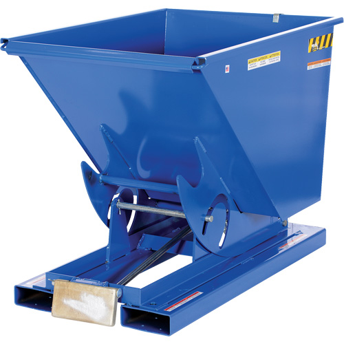 Self-Dumping Hopper, Steel, 1/2 cu.yd., Blue Groupe Belzile Dickner